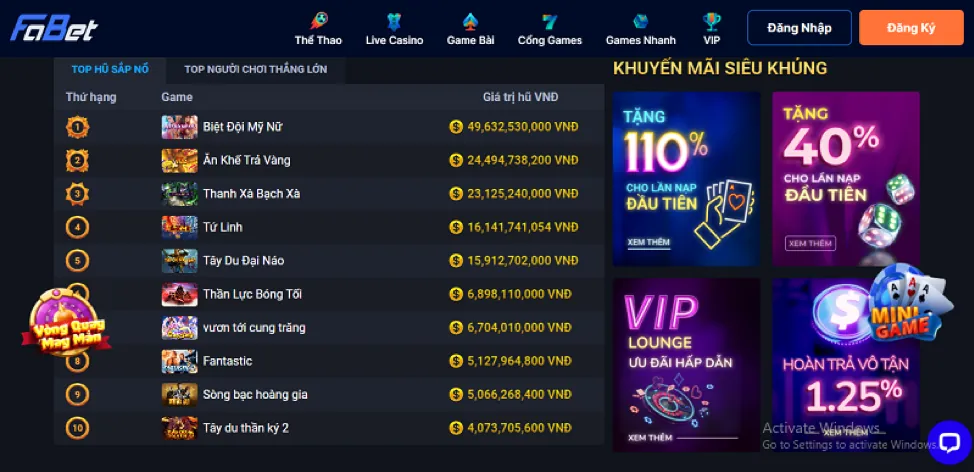 Biểu tượng banner và landing page tùy chỉnh